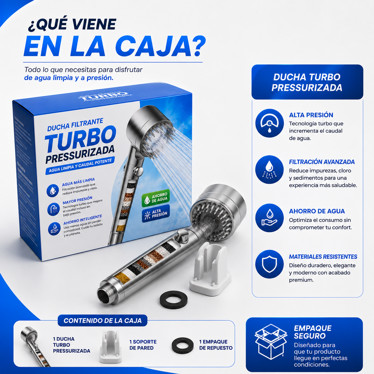 Alcachofa de ducha de alta presión
